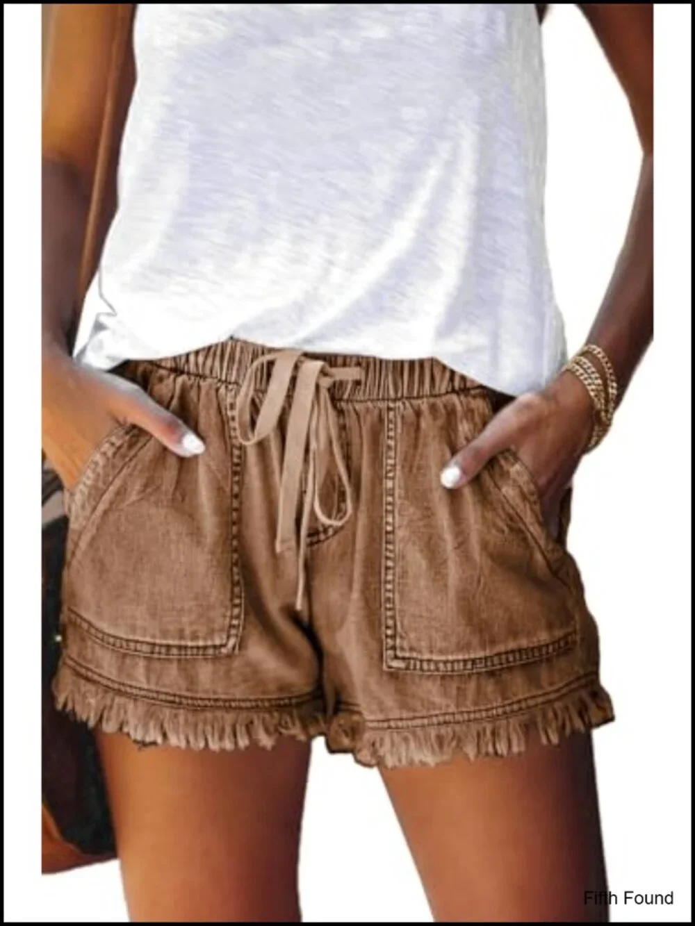 Lightweight Cotton Linen Baggy Hot Pants Elastic Waist Drawstring